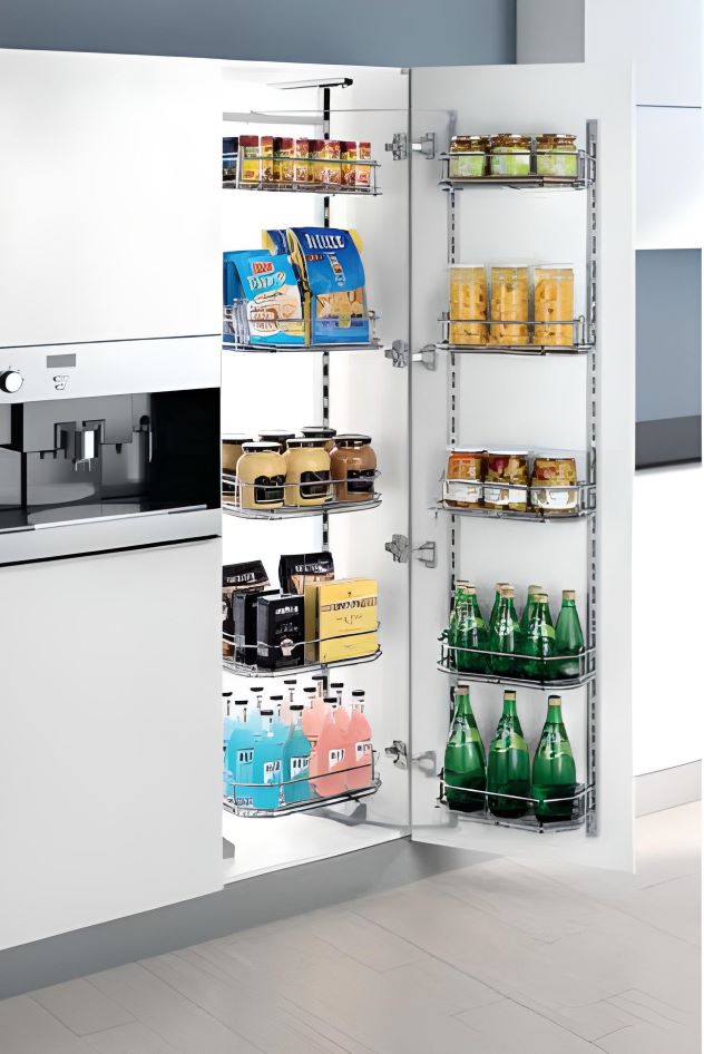 tủ đồ khô bếp thiết kế 5 ngăn